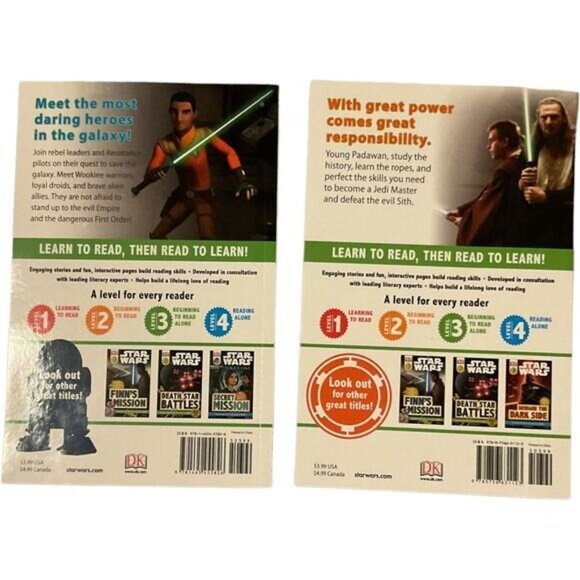 Star Wars DK Readers Level 3 Book Set "Rebel Heroes" & "I Want To Be A Jedi" - Picture 2 of 3